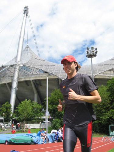 Franek Haschke beim Europacup in München